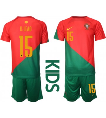 Portugal Rafael Leao #15 Hjemmedraktsett Barn VM 2022 Kortermet (+ Korte bukser)